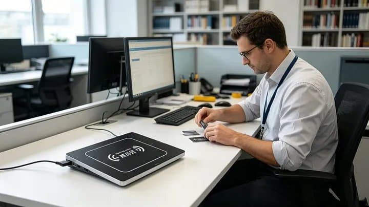 Photo shared by cykeo6688: RFID writer and reader is a desktop UHF encoding platform designed for fast tag registration, writin