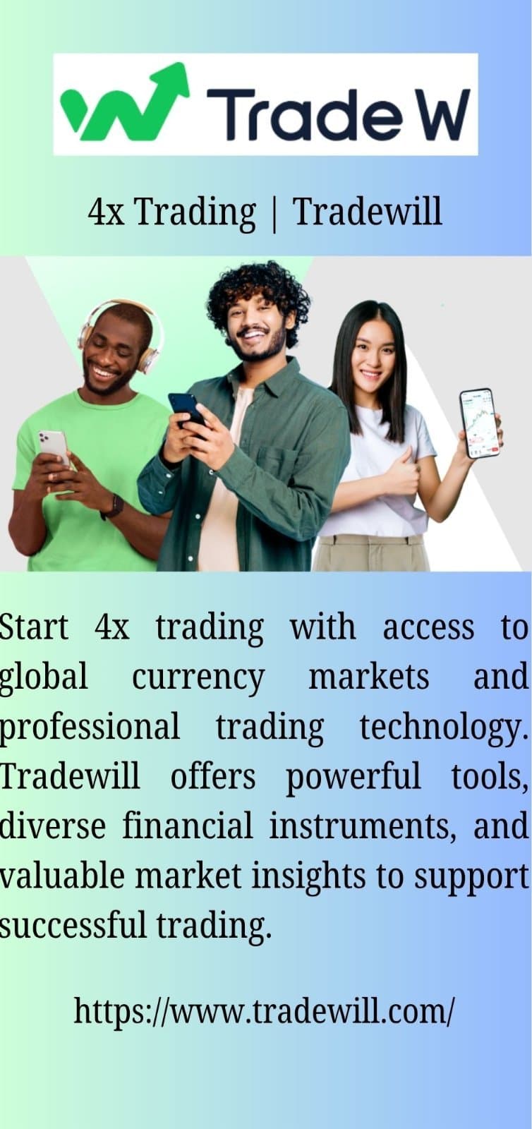 Photo shared by business service: 4x Trading | Tradewill

Start 4x trading with access to global currency markets and professional t