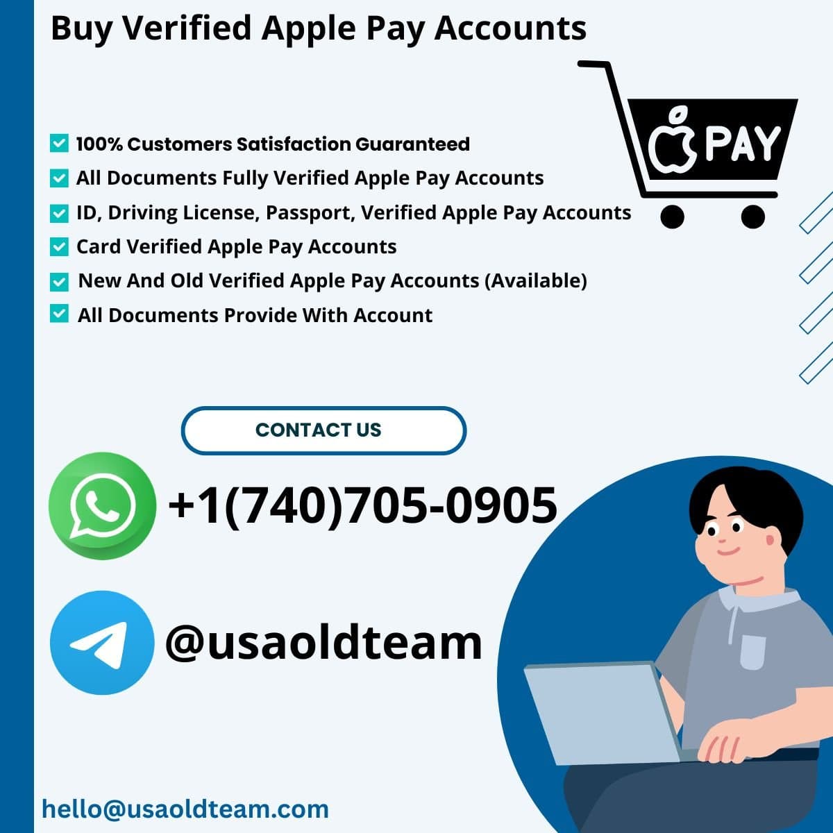 Photo shared by Buy Old Gmail Accounts: Buy Verified Apple Pay Accounts - USA, UK
https://usaoldteam.com/product/get-verified-apple-pay-acc