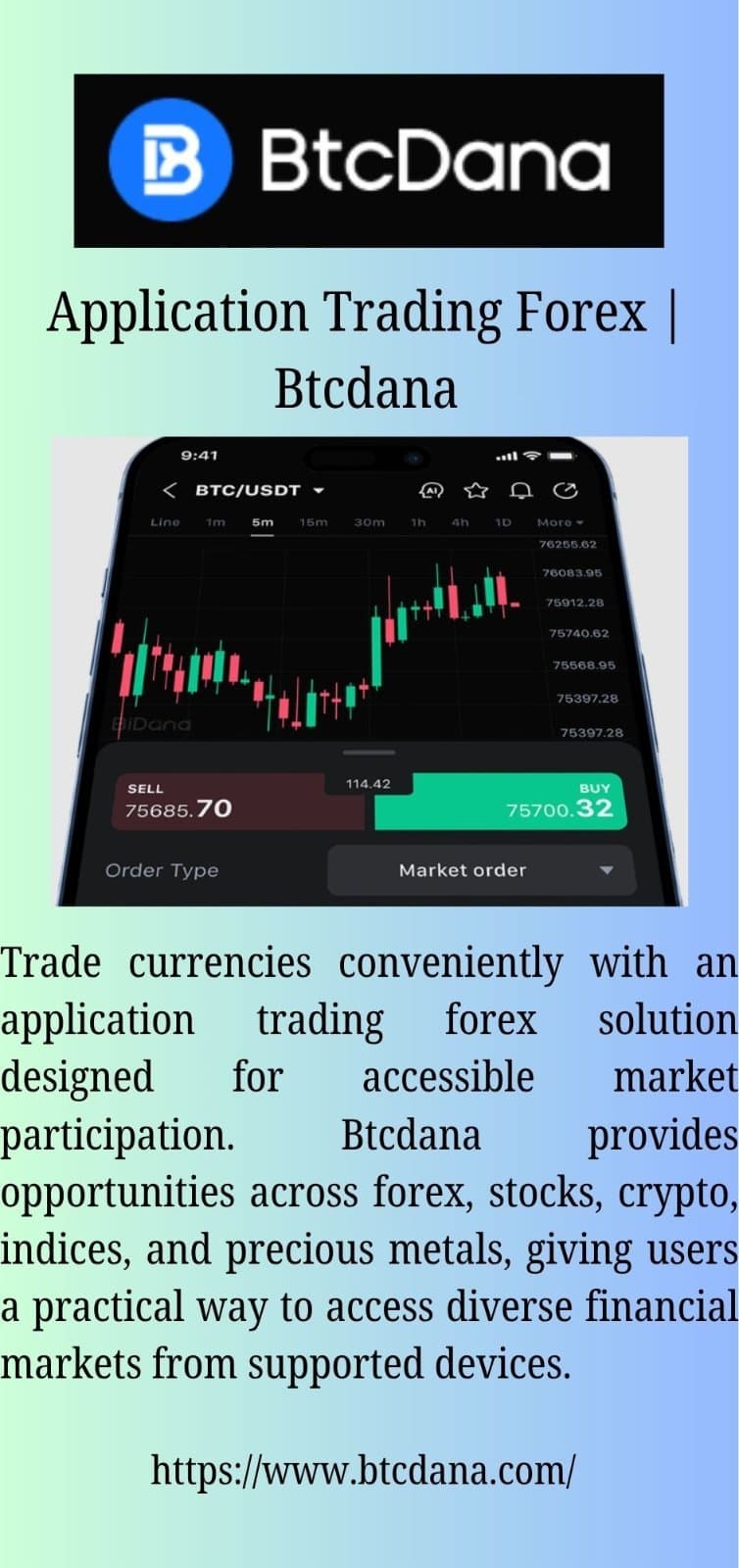Photo shared by Online Business Service: Application Trading Forex | Btcdana

Trade currencies conveniently with an application trading for