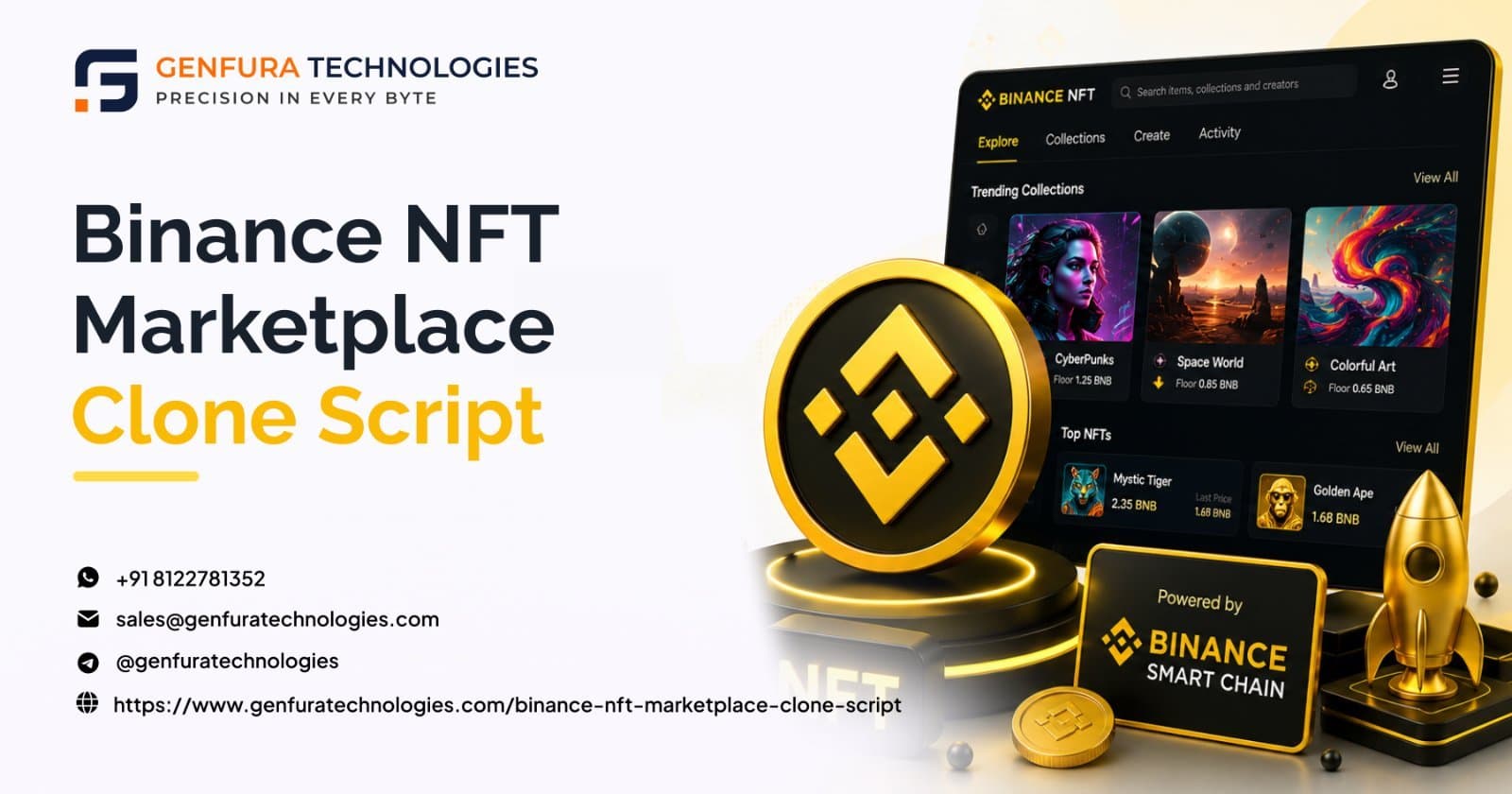 Photo shared by Sonny Hayes: A Binance NFT Marketplace Clone Script can give businesses a ready-made foundation for launching an 