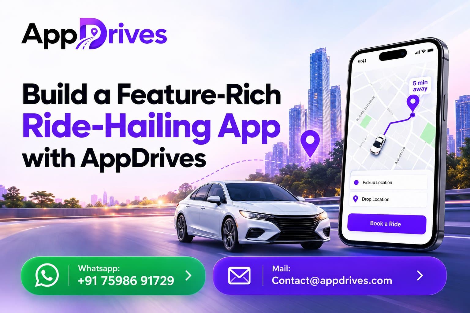 Photo shared by aaron: Build a Feature-Rich Ride-Hailing App with AppDrives

It includes real-time ride booking, GPS trac