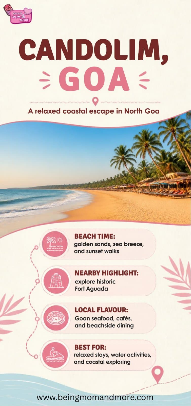 Photo shared by beingmomandmore: What Makes Candolim Goa a Perfect Destination for a Relaxing Beach Holiday? 

Explore the beauty o