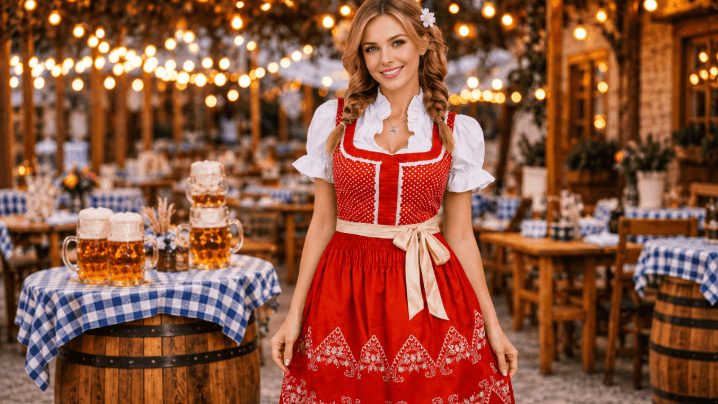 Photo shared by ahmarameen: The alpine dirndl is one of the most recognisable traditional outfits associated with Bavaria, Austr