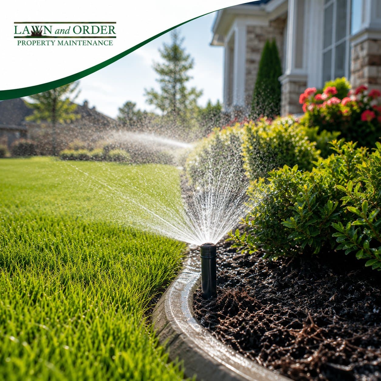 Photo shared by joseph: A greener, healthier lawn starts with the right irrigation system. 🌿💧 Let Lawn & Order Property Ma