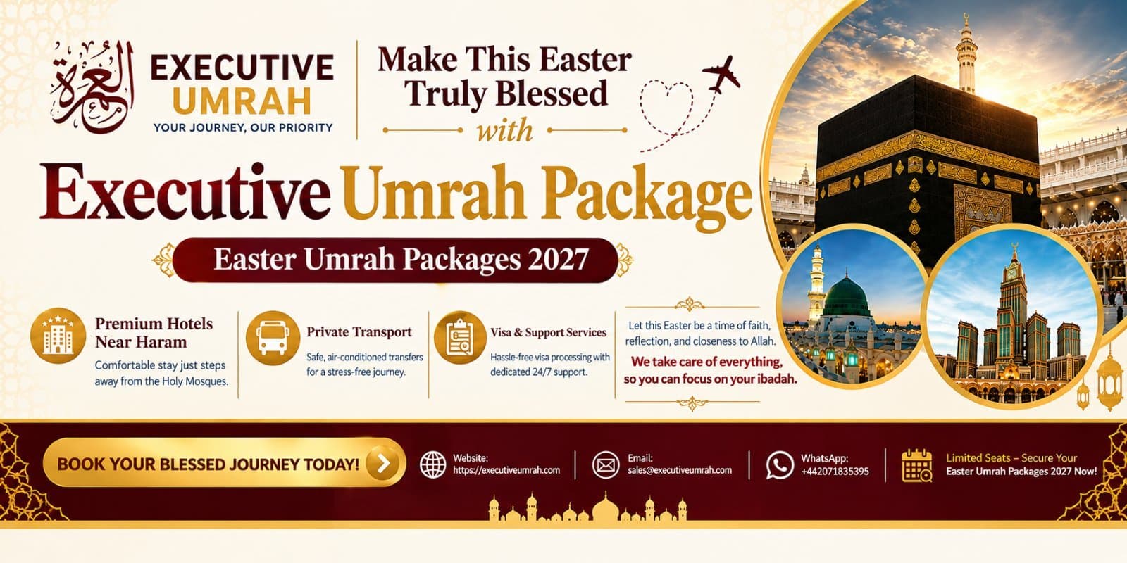 Photo shared by Executive Umrah: Easter holidays can give families and working professionals in the UK a valuable opportunity to take