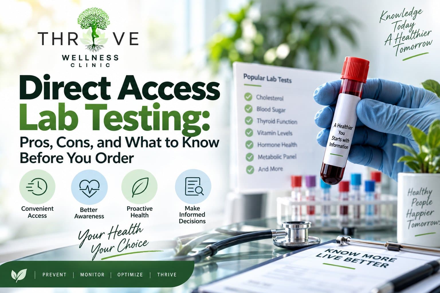 Photo shared by Thryve Wellness Clinic: Healthcare is becoming more convenient and consumer-focused, and **direct access lab testing** is pa
