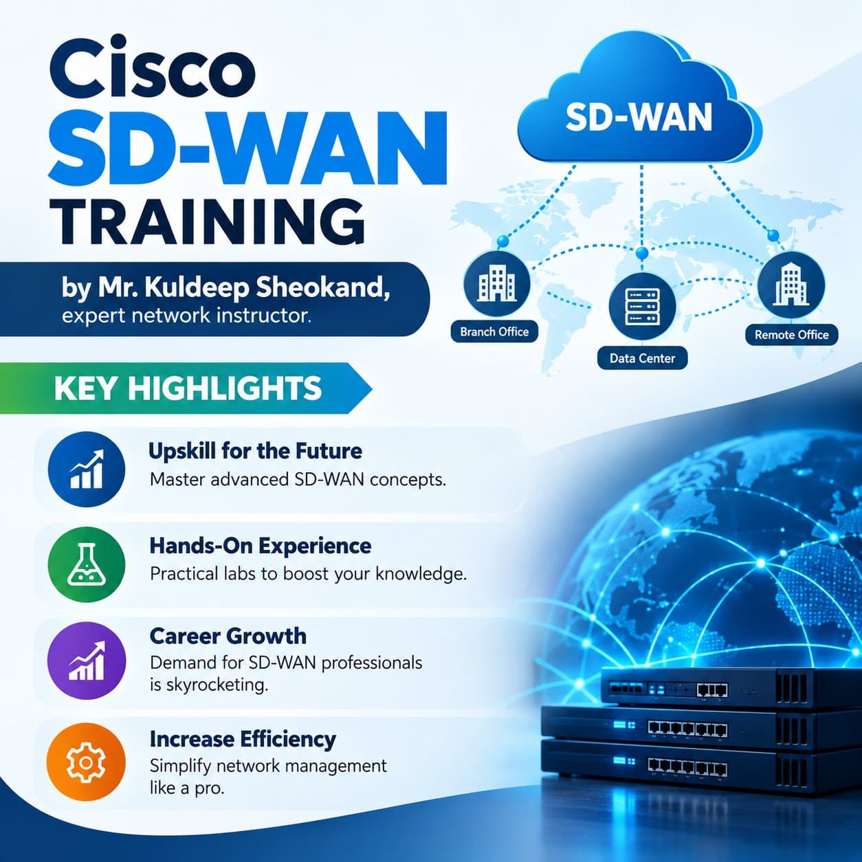 Photo shared by gayani: Our SDWAN training and certification course helps you understand the design, installation, and manag