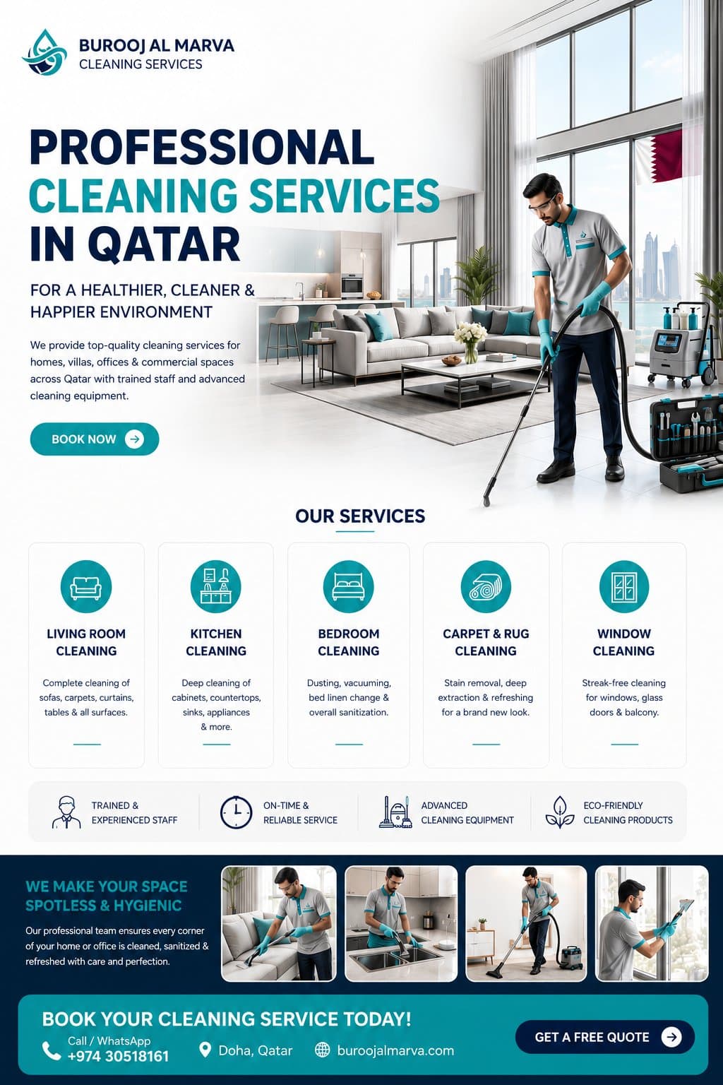 Photo shared by Burooj Al Marva: ✨ Keep Your Space Clean & Fresh with Burooj Al Marva! ✨

Looking for reliable cleaning and mainten