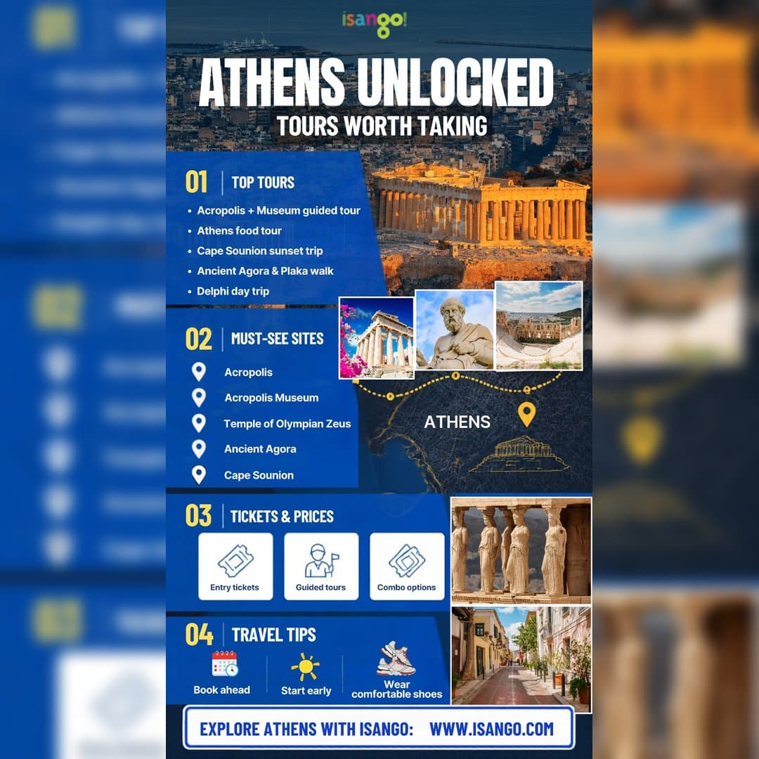 Photo shared by isango: Athens is a city where ancient wonders sit beside lively modern streets, and the best way to see it 