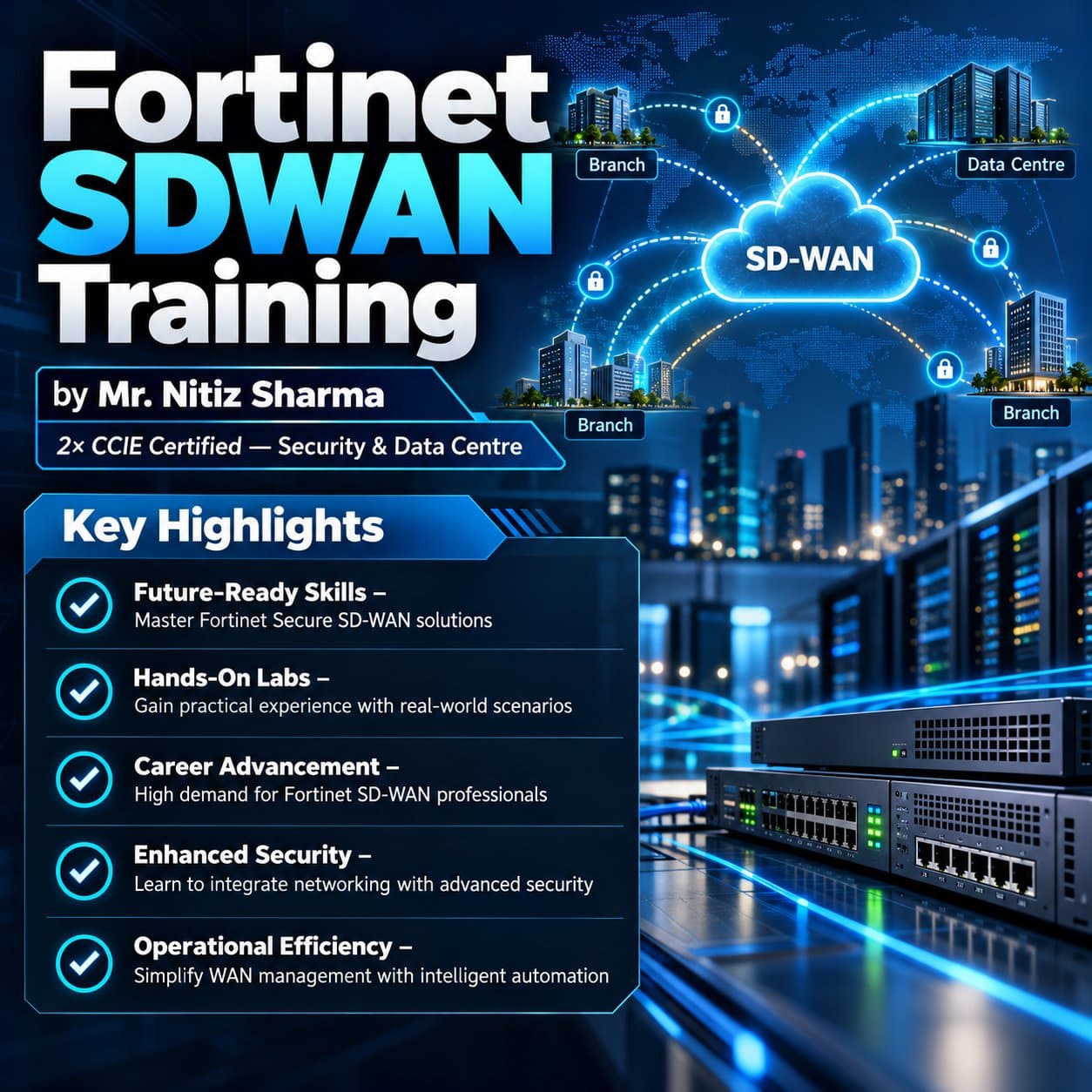 Photo shared by gayani: Master secure networking with our expert-led Fortinet SD-WAN Training program. Gain hands-on lab exp