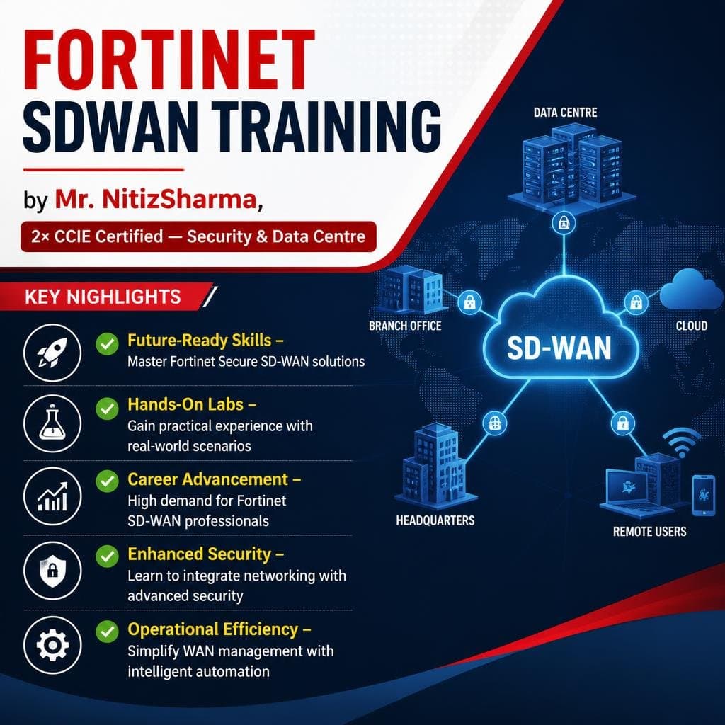 Photo shared by gayani: Master secure networking with our expert-led Fortinet SD-WAN Training program. Gain hands-on lab exp