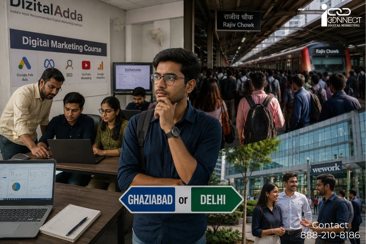 Photo shared by anmol mehta: Ghaziabad or Delhi — which location is better for pursuing a Digital Marketing Course? This image hi