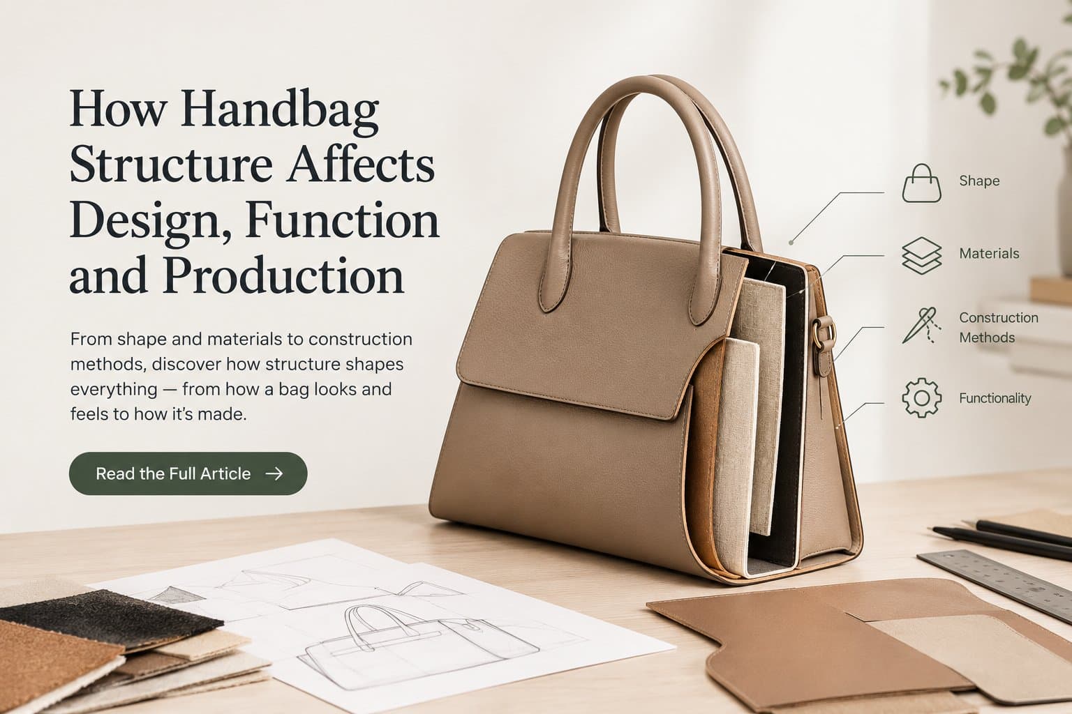 Photo shared by Moya Studio: How Handbag Structure Affects Design, Function and Production

What makes one handbag hold its sha