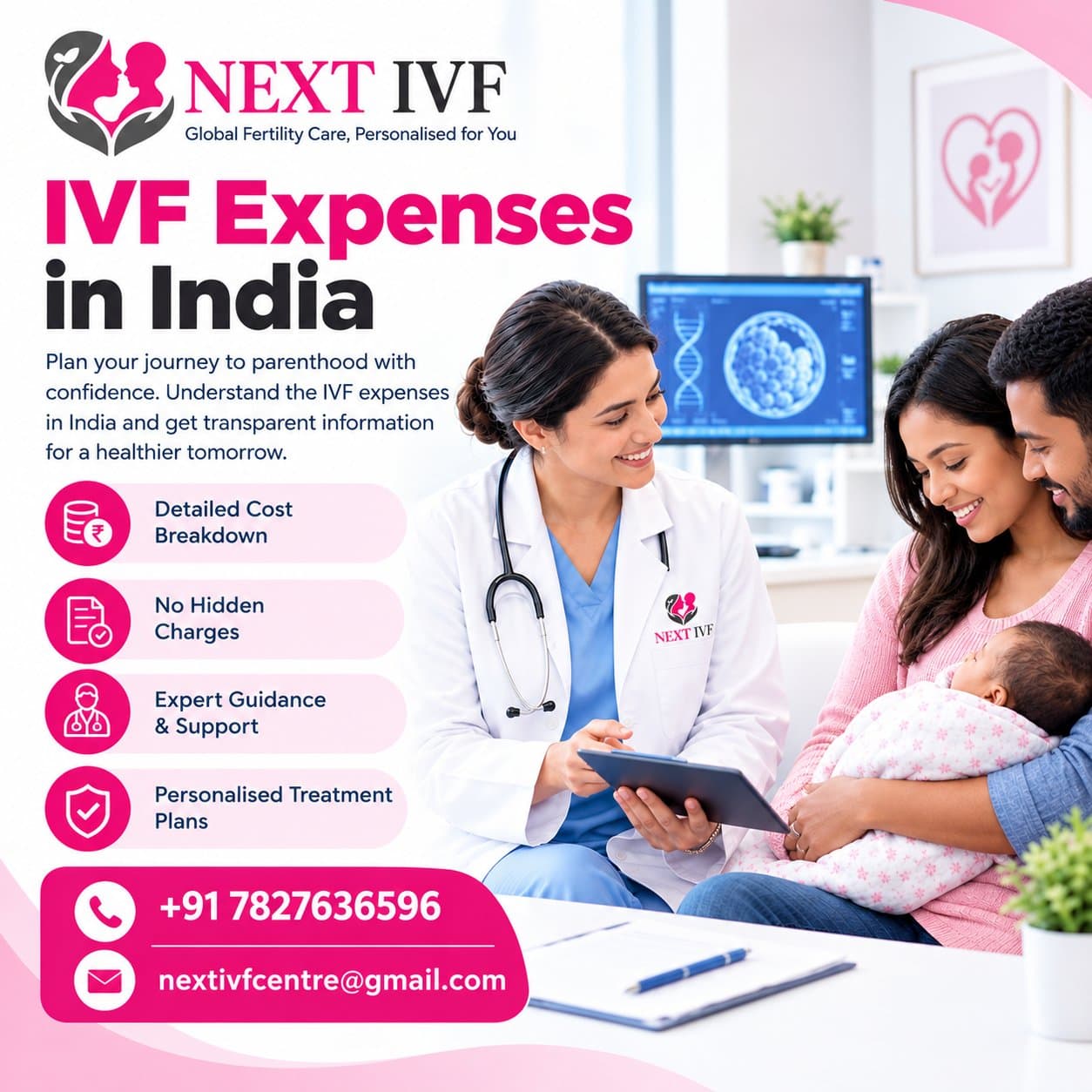 Photo shared by Next IVF: 🌸 Planning Your Parenthood Journey? Understand IVF Expenses in India! 👶❤️

Understanding IVF exp