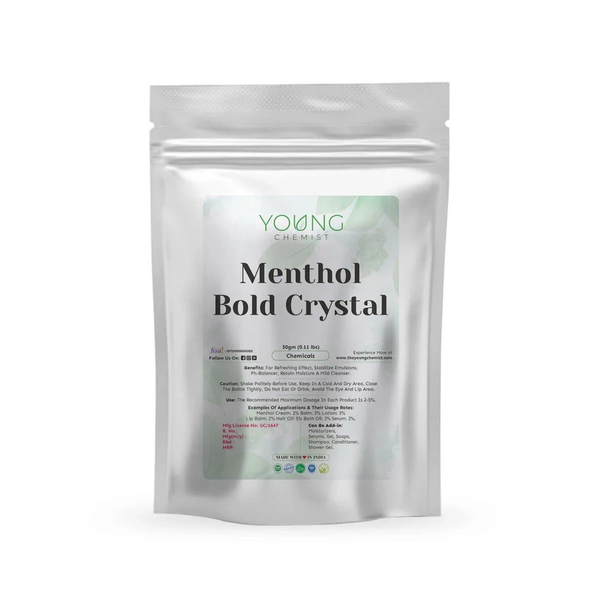 Photo shared by Neha: Menthol Bold Crystal
Get Premium Menthol Bold Crystals Strong Cooling Sensation - Young Chemist
mo