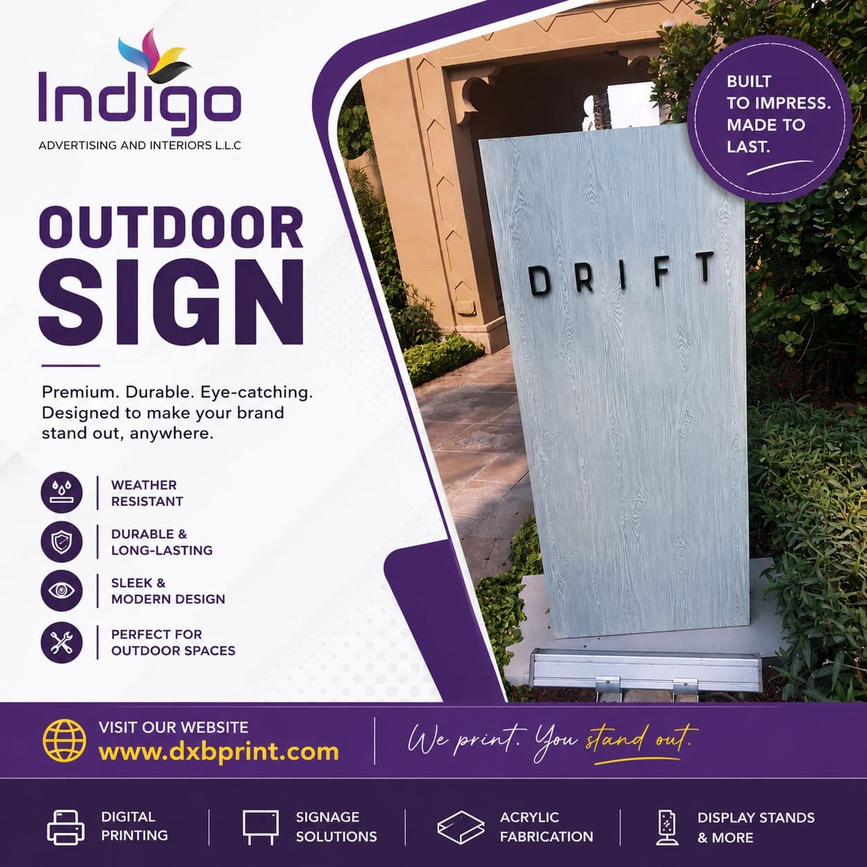 Photo shared by Indigo Advertising And Interiors LLC: visit : https://dxbprint.com/sign-board-dubai/