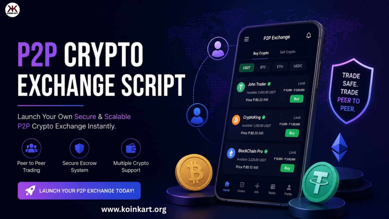 Photo shared by james: Create a P2P Crypto Exchange for Modern Digital Payments

Build a peer-to-peer trading platform wi