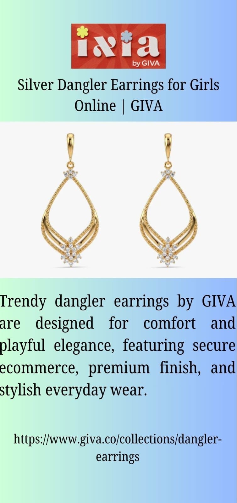 Photo shared by Heer By Giva: Silver Dangler Earrings for Girls Online | GIVA

Trendy dangler earrings by GIVA are designed for 