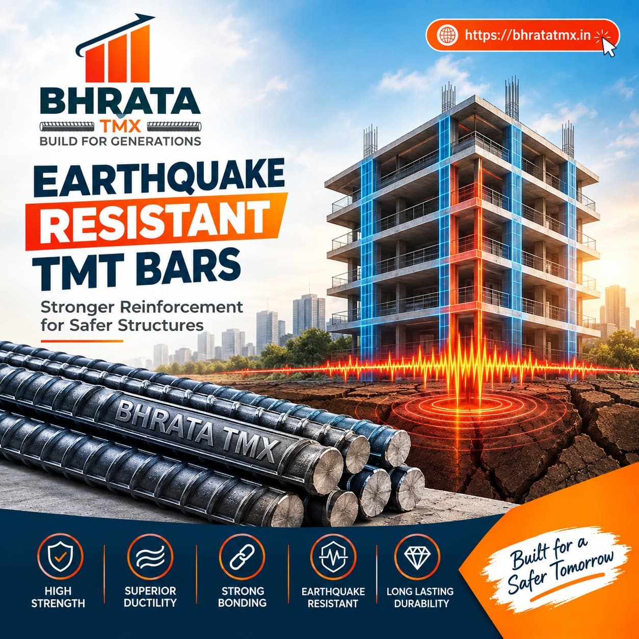 Photo shared by BhrataTMX: Earthquake Resistant TMT Bars: How Strength, Ductility and Bonding Improve Structural Safety

Lear