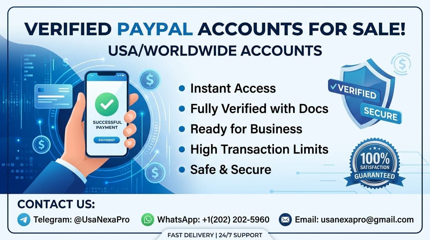 Photo shared by Email Accounts Providers: 🚀 FULLY VERIFIED PAYPAL ACCOUNTS FOR SALE! 🚀

Buy Verified PayPal Accounts
New & Old USA, UK, C