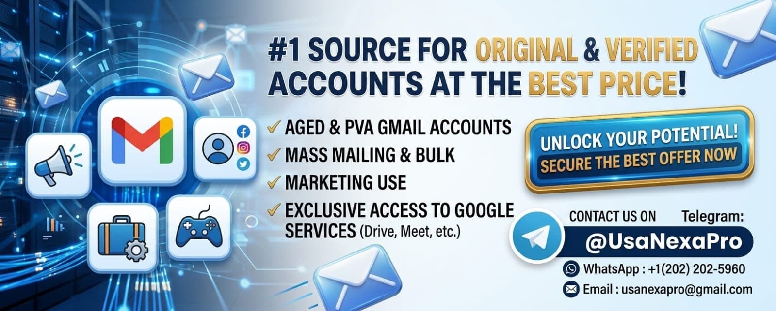Photo shared by Mason Carter: *Looking for Authentic Old Gmail Accounts at the Lowest Price?*

Don't wait any longer—contact us 