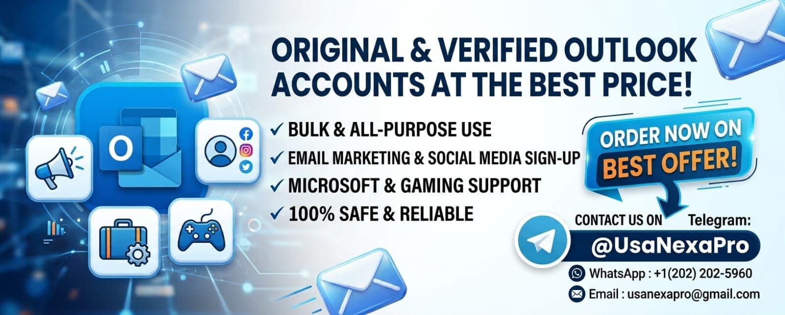 Photo shared by Email Accounts Providers: *Looking for Bulk & Aged Outlook Accounts at unbeatable prices?*
Boost your email marketing, social