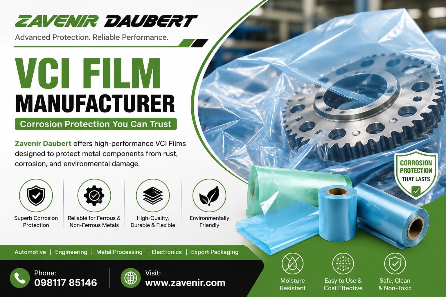 Photo shared by Zavenir Daubert: Zavenir Daubert manufactures high-performance VCI films that provide reliable corrosion protection f