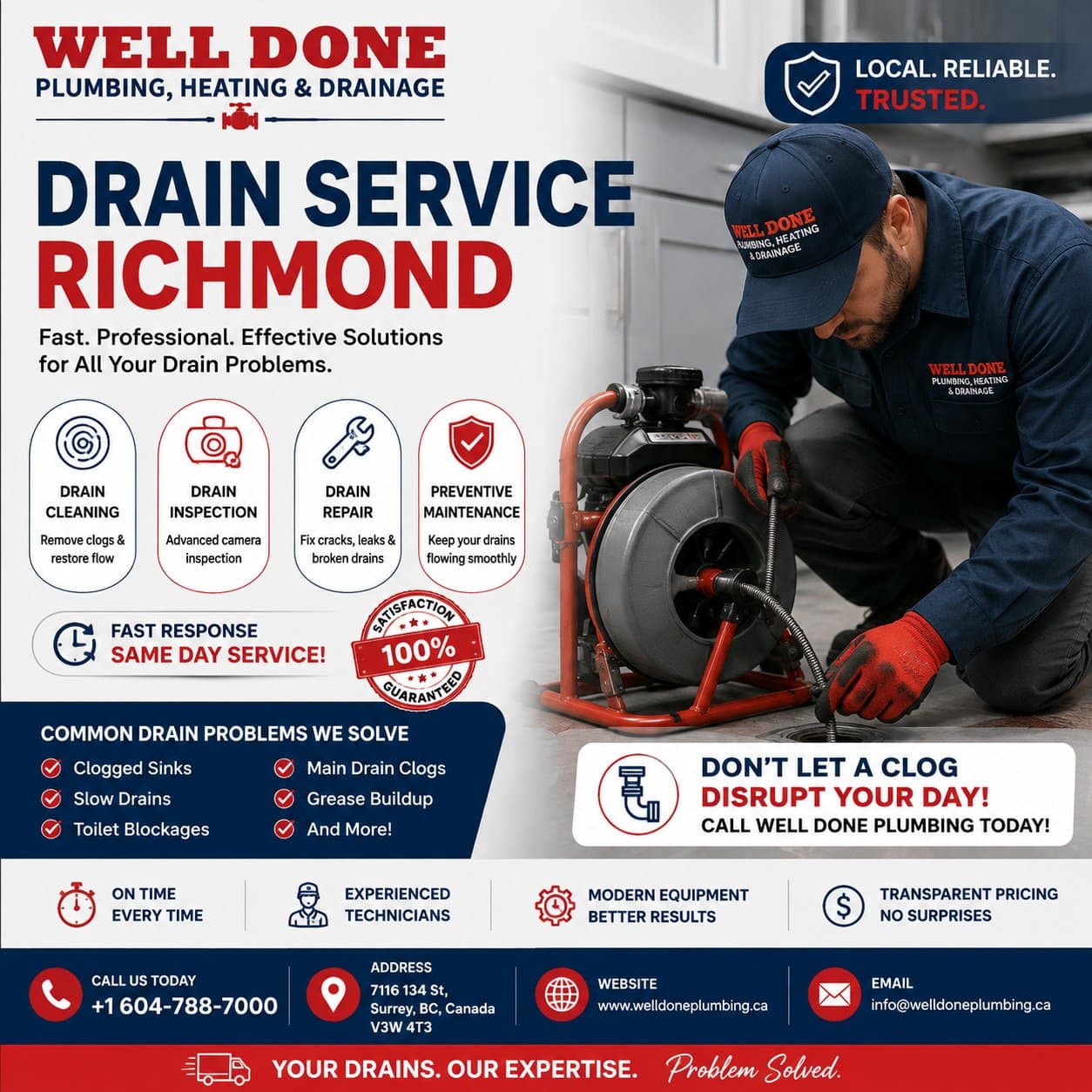 Photo shared by Well Done Plumbing: Need dependable Drain Service Richmond professionals? Well Done Plumbing offers comprehensive drain 