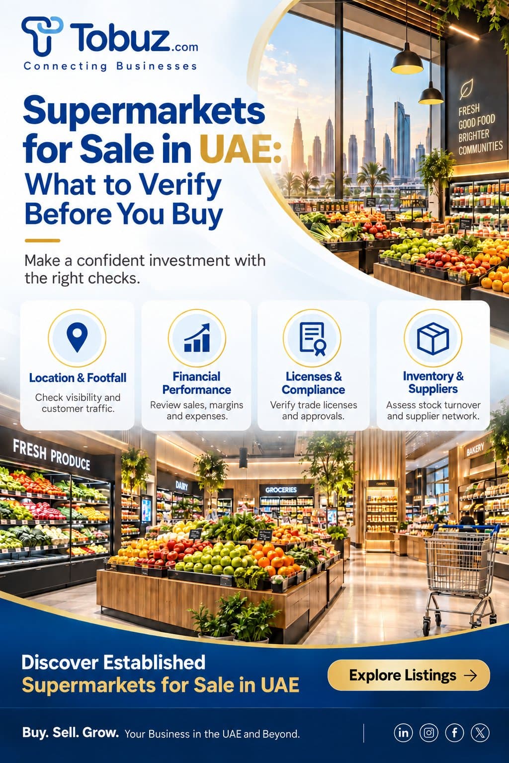 Photo shared by Tobuz: Buying an existing supermarket can look attractive because the business may already have a location,
