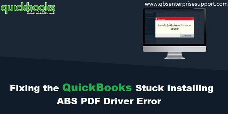 Photo shared by Ben Accounting & Consulting LLC: Sometimes, users may encounter the error message “Installing ABS PDF driver…” while trying to instal