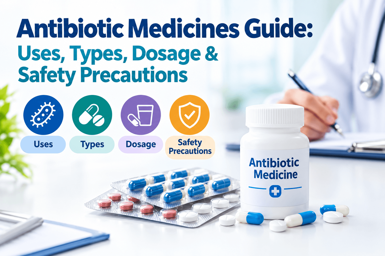 Photo shared by Dr Meditech Pills: Antibiotic Medicines Guide: Uses, Types, Dosage & Safety Precautions
Explore antibiotic medicines