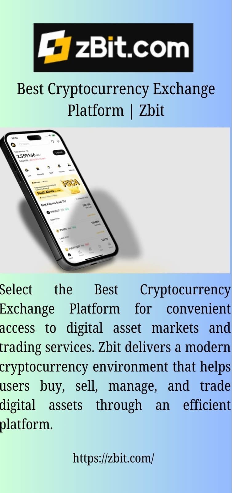 Photo shared by Online Business Service: Best Cryptocurrency Exchange Platform | Zbit
Select the Best Cryptocurrency Exchange Platform for