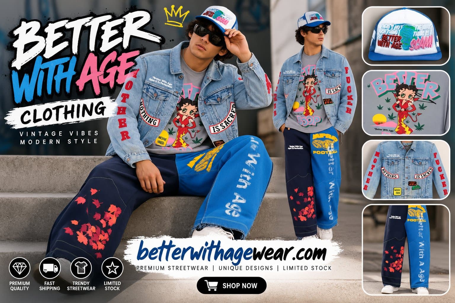 Photo shared by betterwithageclothing8: Better With Age Clothing brings a relaxed streetwear feel through colours that are easy to style and