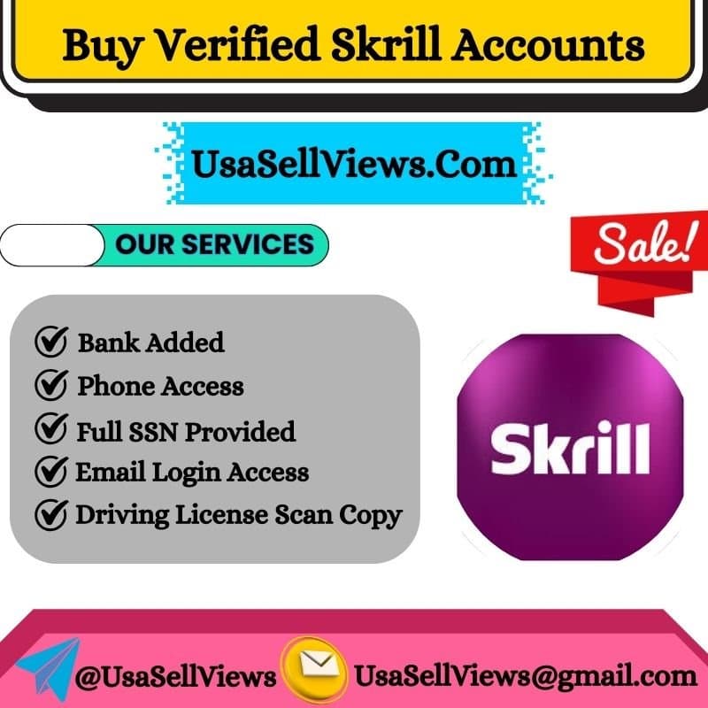 Photo shared by Buy Verified Trustpilot Reviews: https://usasellviews.com/product/buy-verified-skrill-accounts/
#Buy Verified Skrill Accounts
Buy