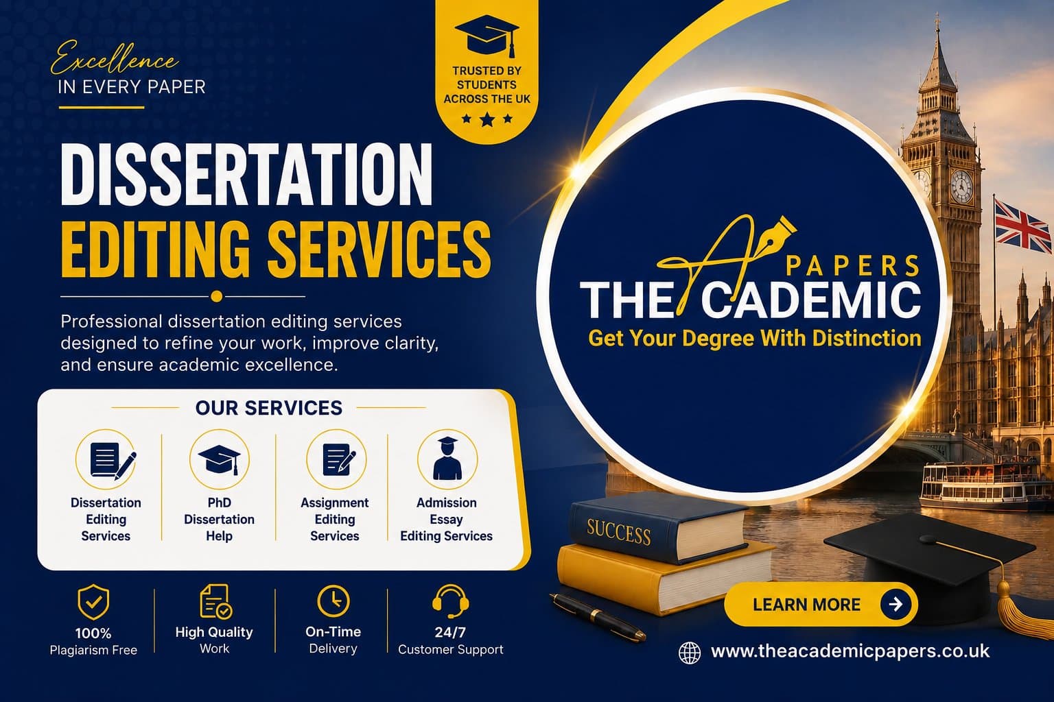 Photo shared by jennifergree: At **The Academic Papers UK**, our **Dissertation Editing Services** help students improve the clari