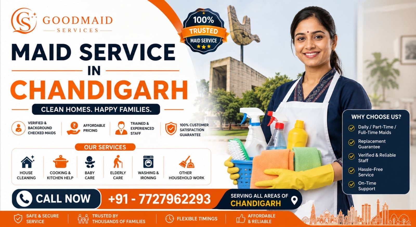 Photo shared by Good Maid Services India: A clean and organized home creates a healthy, comfortable, and stress-free environment. However, wit