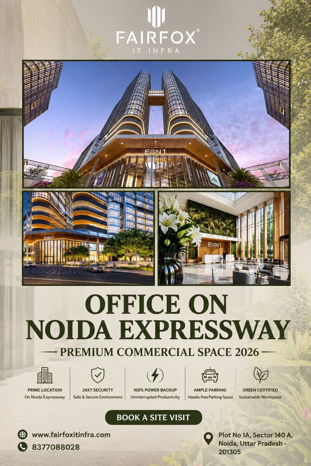 Photo shared by FAIRFOX IT INFRA PRIVATE LIMITED: Find the perfect office on Noida Expressway for your growing business. Enjoy high ROI, prime locatio
