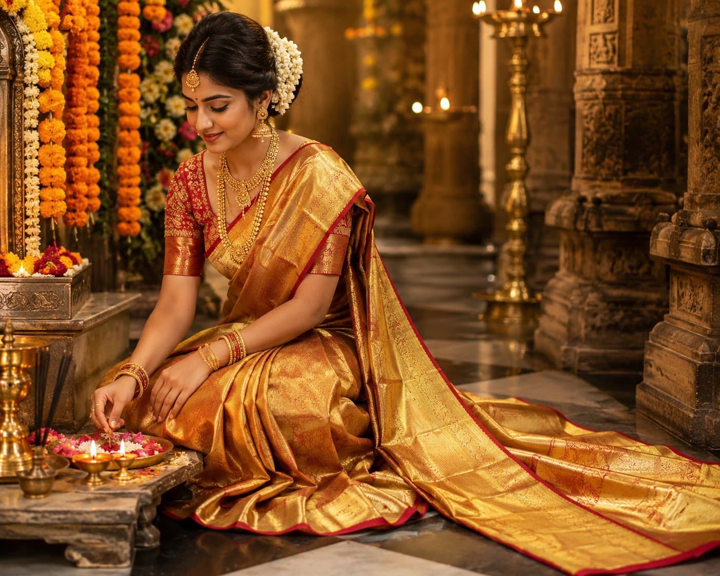 Photo shared by House Of Fakir Chand: Experience the grandeur of traditional craftsmanship with an exquisite Original Kanjivaram Saree des