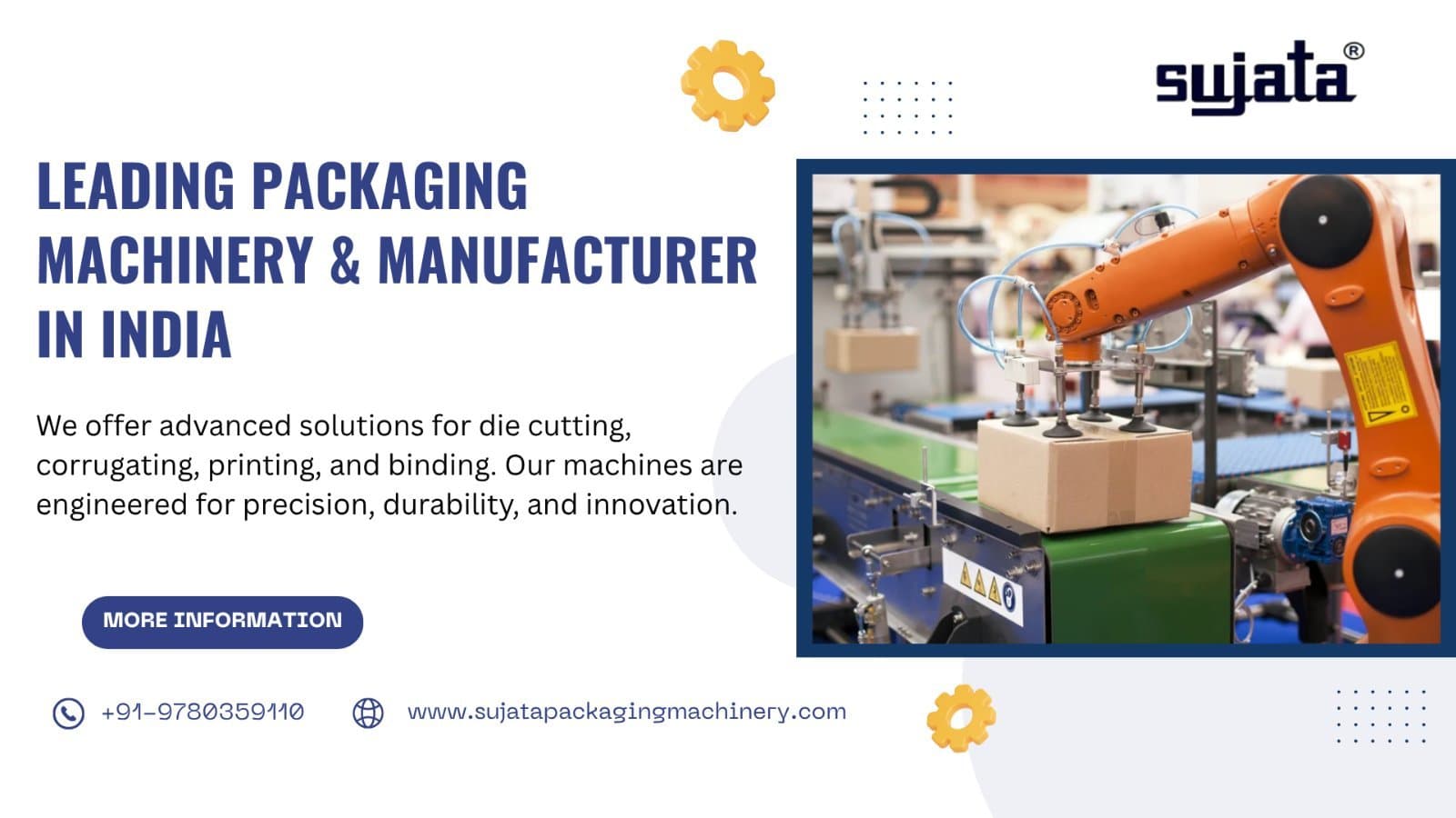 Photo shared by Sujata Packaging Machinery: Packaging Machinery Manufacturer in India |Sujata
Sujata Packaging Machinery is a leading manufact
