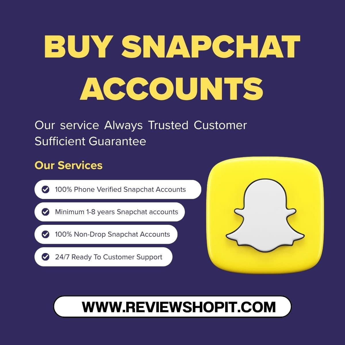 Photo shared by Review Shopit: Buy Snapchat Accounts
💬 Telegram: @reviewshopit
💬 WhatsApp: +44 7478035251
📧 Email: reviews