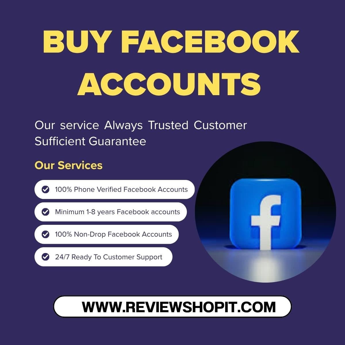 Photo shared by Review Shopit: Buy Facebook Accounts
💬 Telegram: @reviewshopit
💬 WhatsApp: +44 7478035251
📧 Email: reviews