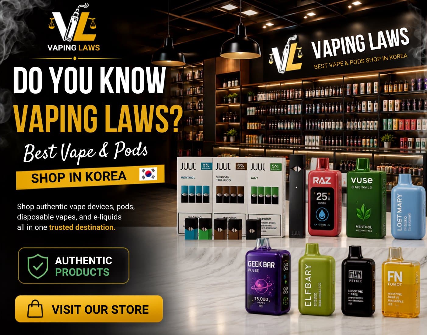 Photo shared by Vaping Laws: Vaping Laws is an online vape shop and educational platform based in South Korea, created to make it
