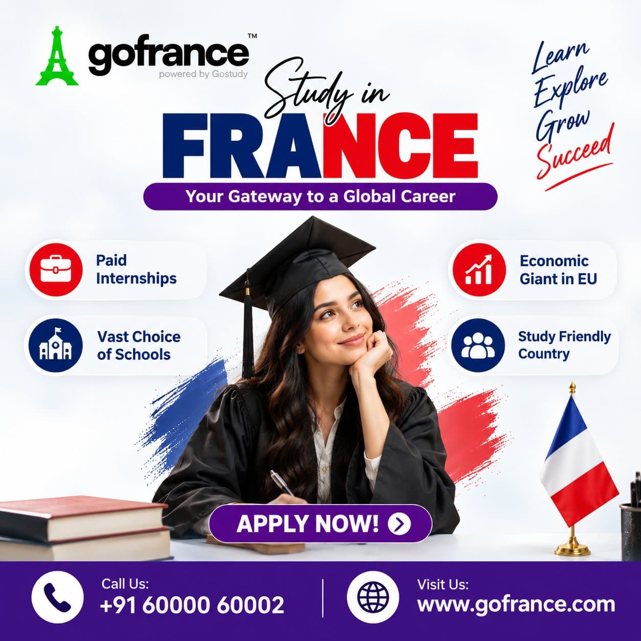 Photo shared by GoFrance: Study in France – GoFrance
France offers international students opportunities to pursue bachelor