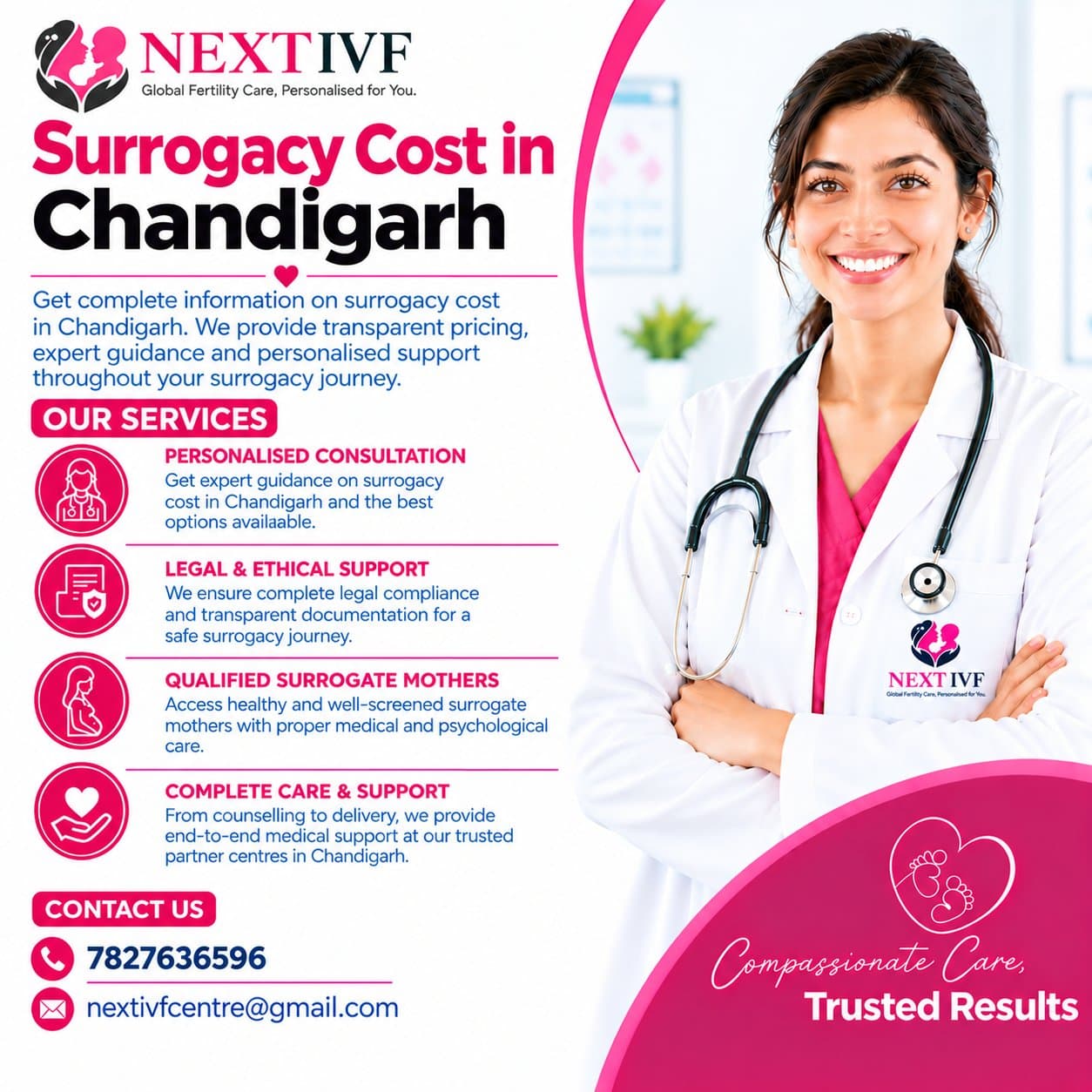 Photo shared by Next IVF: 💖 Planning Your Parenthood Journey? Understand Surrogacy Cost in Chandigarh! 👶
Starting a famil