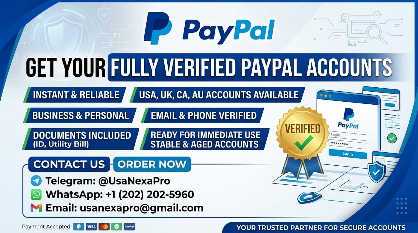 Photo shared by Email Accounts Providers: 🚀 FULLY VERIFIED PAYPAL ACCOUNTS FOR SALE! 🚀
Buy Verified PayPal Accounts
New & Old USA, UK, C