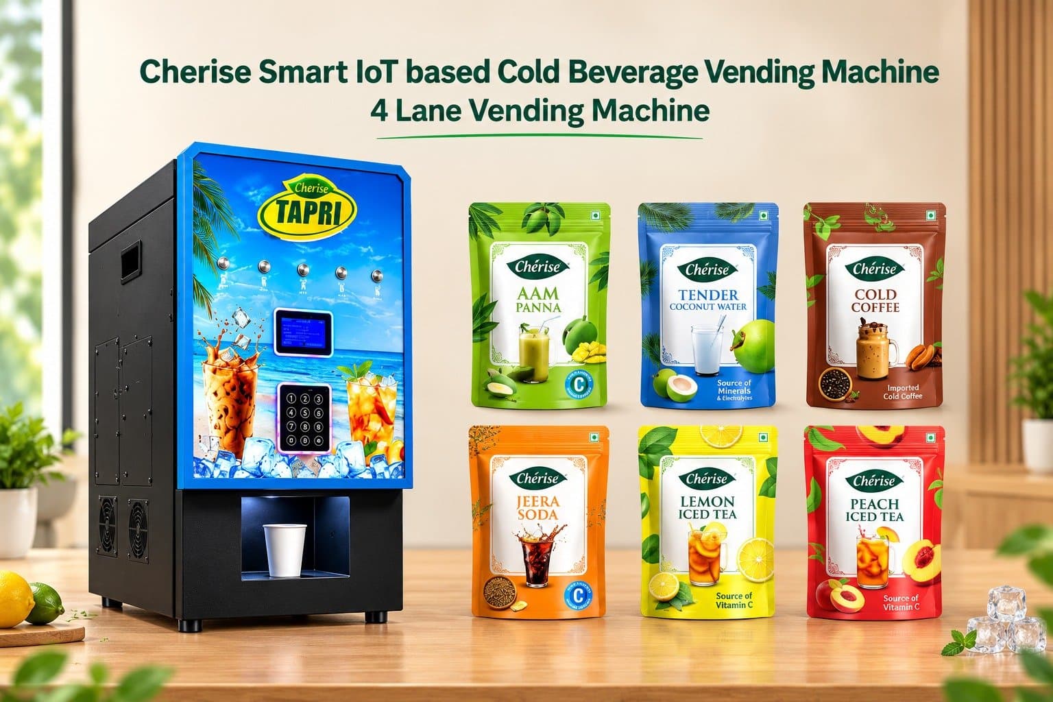 Photo shared by CheriseGlobal: Cherise Smart IoT Based Cold Beverage Vending Machine: A Smart Refreshment Solution for Modern Busin