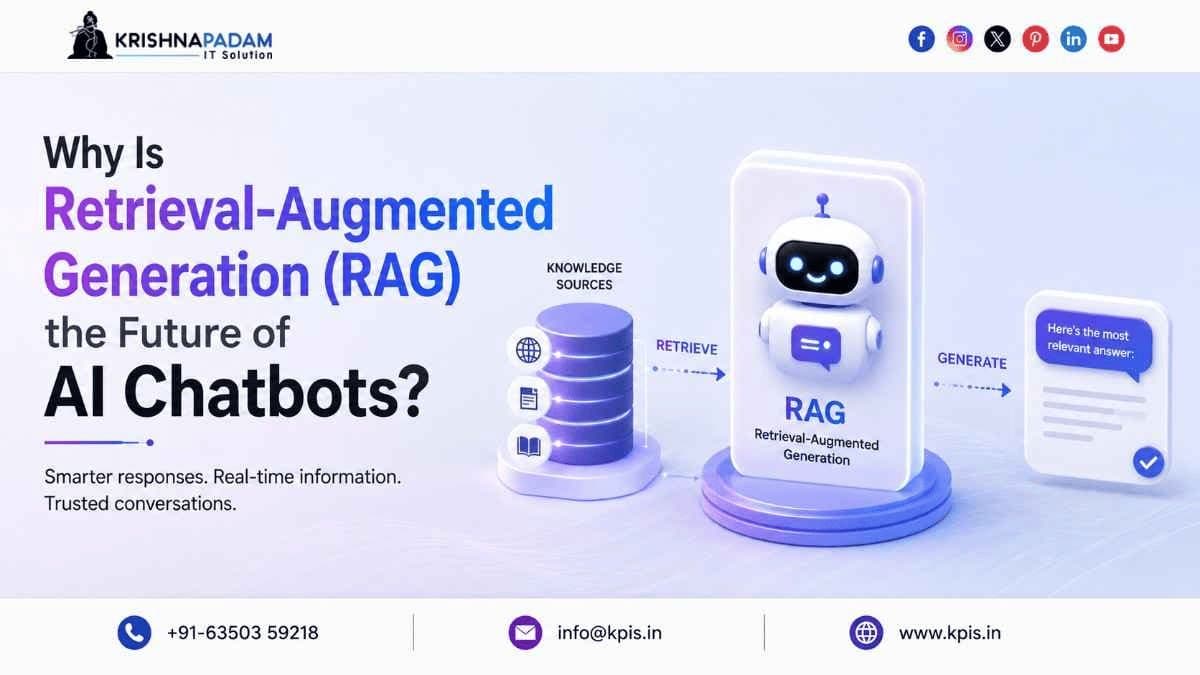 Photo shared by Krishna Padam IT Solution: Why is Retrieval-Augmented Generation (RAG) the future of AI chatbots?
Traditional AI relies on p