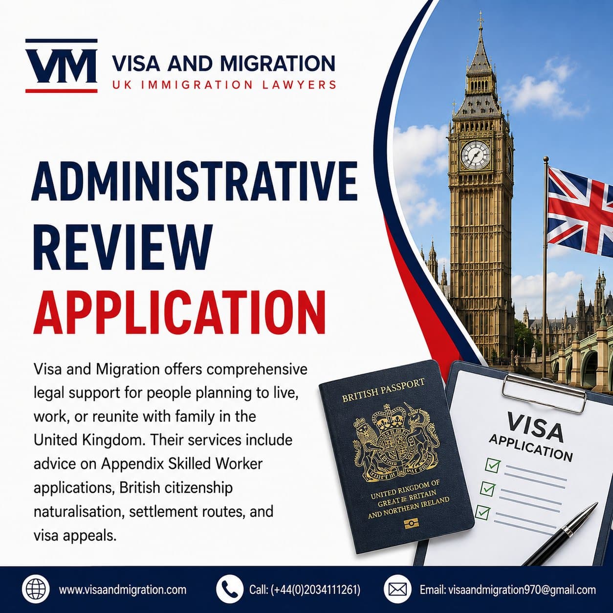 Photo shared by Visa and Migration Ltd: Visa and Migration offers comprehensive legal support for people planning to live, work, or reunite