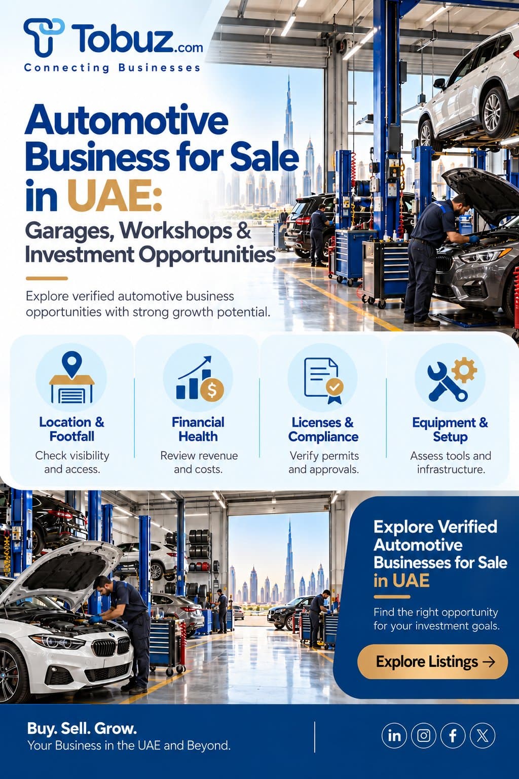 Photo shared by Tobuz: Automotive Business for Sale in UAE – Garages & Workshops
Looking for an Automotive Business for Sa